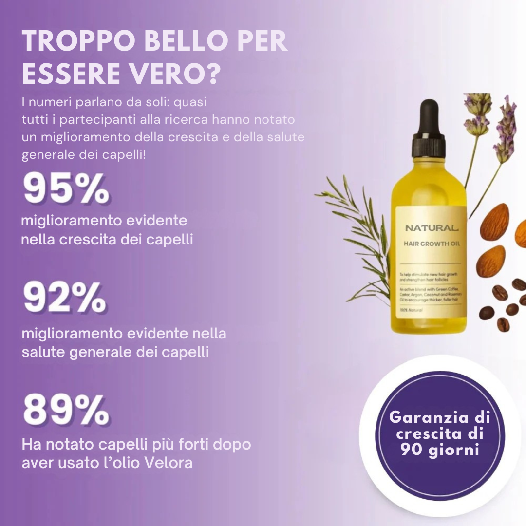 Velora™ - olio naturale per la crescita dei capelli
